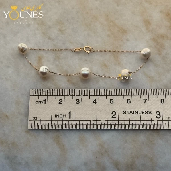 دستبند مروارید طلا اصل باروک